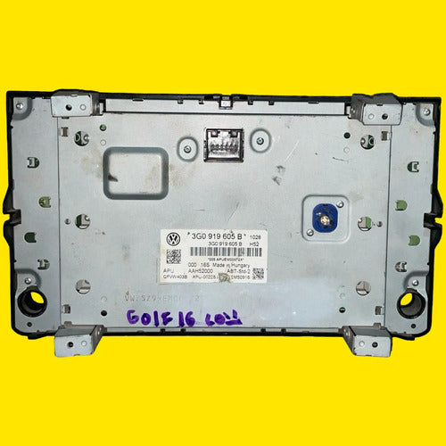 Estéreo Pantalla Vw Golf Mk6/mk7 Usado Orig 13-17 3g0919605b Negro