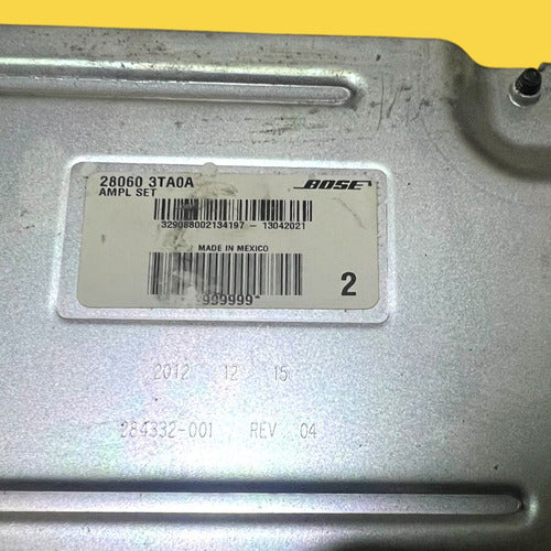 Amplificador Bose Nissan Altima 13-18 Usado Original Gris