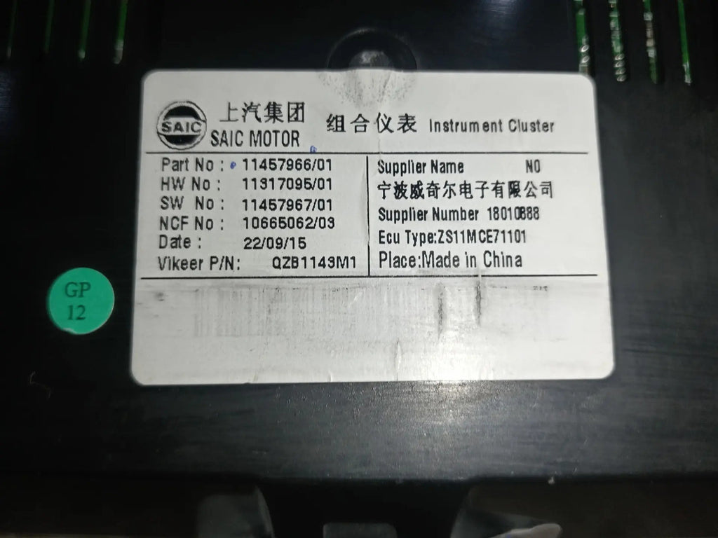 Clúster Velocímetro Mg Zs Autm. Original 21-24 11457966 Negro