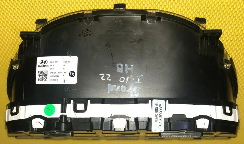 Cluster Velocimetro Hyundai Grand I10, Hb, 21-22, Usado Negro