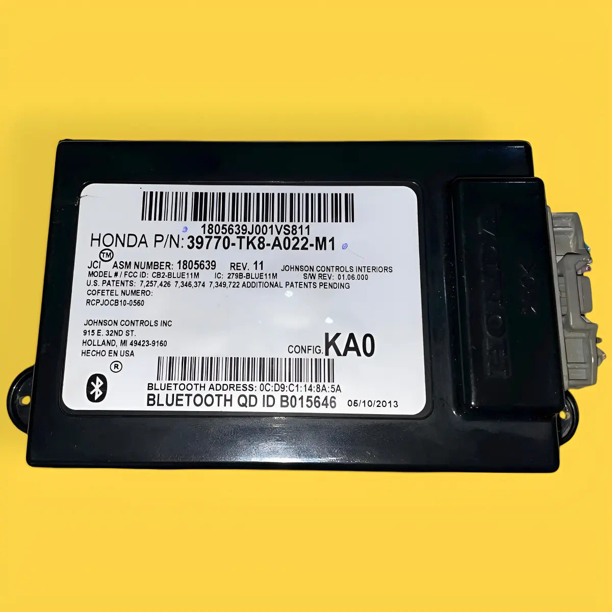 Modulo Bluetooth Honda Odyssey Orig. 11-13 39770tk8a022m1 Negro
