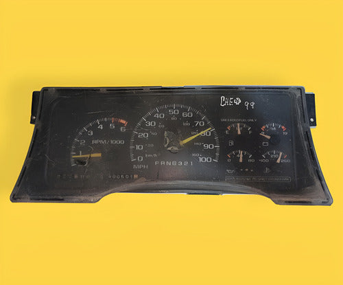 Clúster Velocímetro Silverado Para Pzas Usado Original 95-99 Negro
