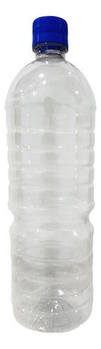 Botellas Plasticas 1l X150 C/tapa-envasar,revender,liquidos Blanco